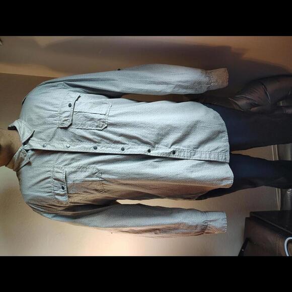 Calvin Klein safari roll XL Long Sleeve chest pockets tan - Picture 1 of 9